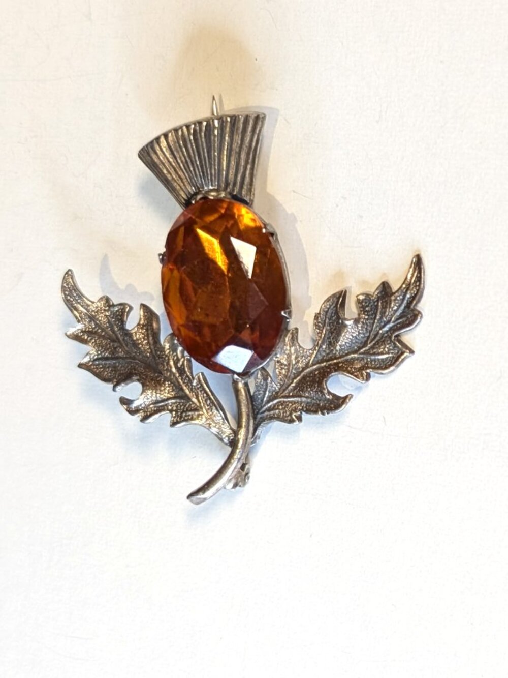 Scottish thistle emblem Sterling Silver brooch